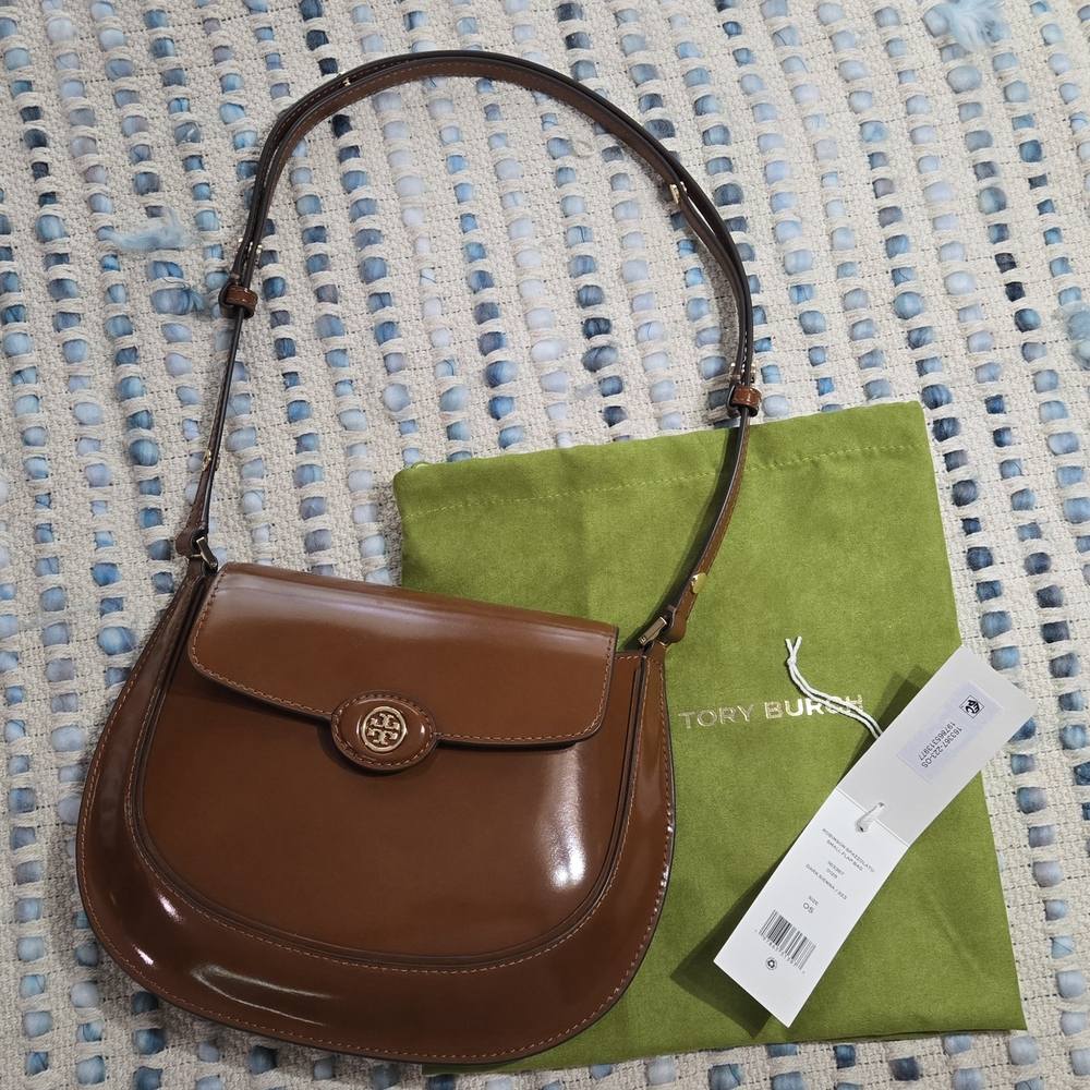 Tory Burch Tan Leather Shoulder Bag